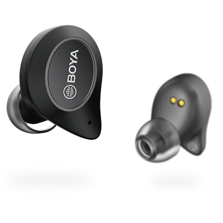 Boya Bluetooth earphone, Sort