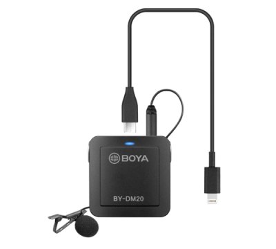 Boya DM20 recording kit med 2 lavalier mikrofoner