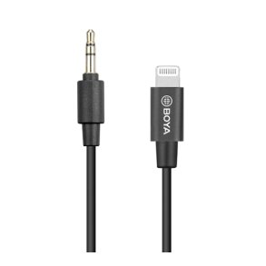 Boya adapterkabel 3,5 minijack han til lightning 15 cm