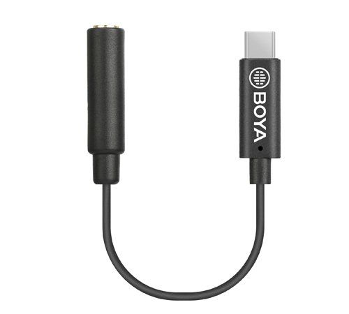 Boya adapterkabel 3,5 TRS hun til Type C, 15 cm