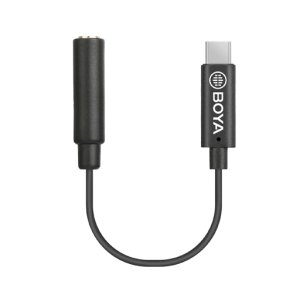 Boya adapterkabel 3,5 TRS hunn til Type C, 15 cm