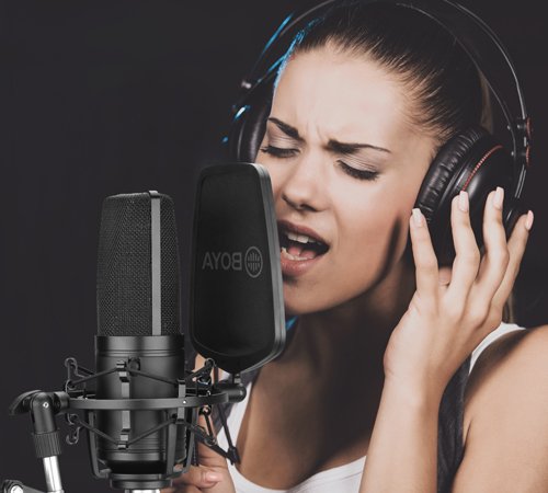 Boya M1000 Studio mikrofon m/ophng og popfilter