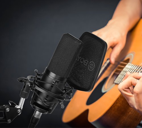 Boya M1000 Studio mikrofon m/ophng og popfilter