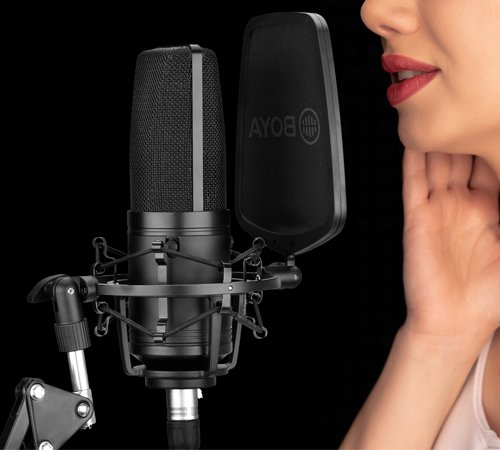 Boya M1000 Studio mikrofon m/ophng og popfilter