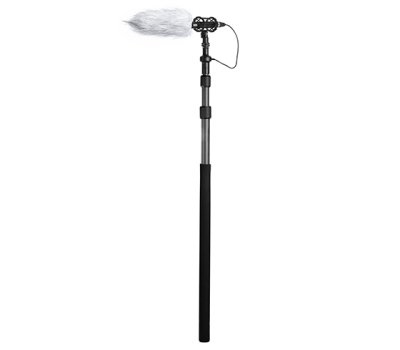 Boya boompole carbon fiber 2,5 meter m/XLR kabel