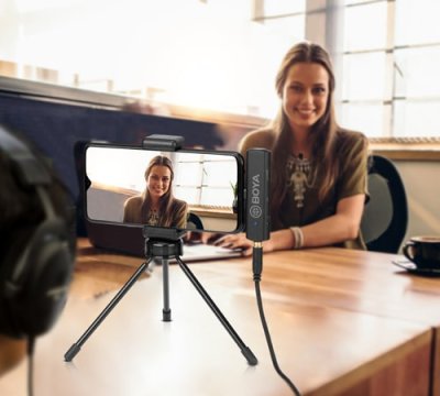 Boya tr�dl�s s�t m/USB-c reciever og lavalier sender WM4