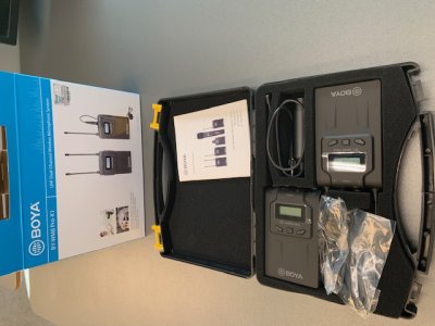Boya Tr�dl�st kamera s�t med dobbelt modtager og 1 sender