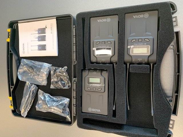 Boya Trdlst kamera st med dobbelt modtager og 2 sendere