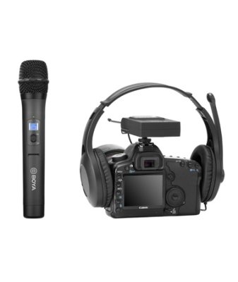 Boya Tr�dl�st kamera set med dubbel mottagare och 1 handh�llen