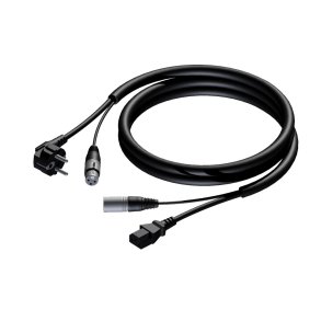 Schuko Power / XLR hun til Euro Power / XLR han - 10 m