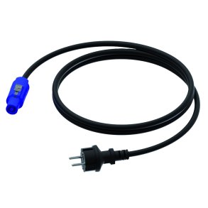 ProCab Str�mkabel Schuko till Bl� PowerCon.