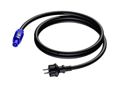 ProCab Bl� PowerCon til Schuko power kabel 1,5 m