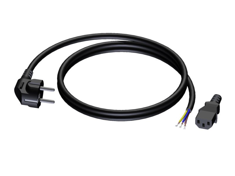 ProCab powerkabel 3x1,5 mm, hun Euro>Schuko han, 5 m