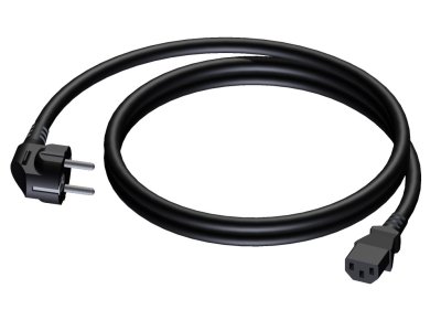 ProCab powerkabel 3x1,5 mm, hun Euro>Schuko han, 0,7 m