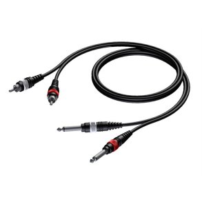 ProCab adapterkabel 2 x Jack > 2 x RCA