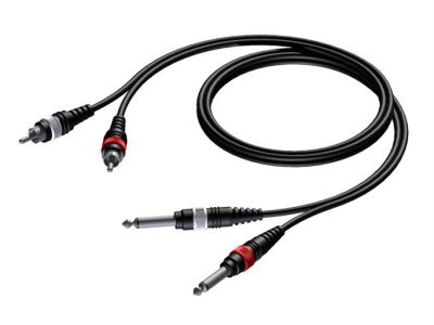 ProCab adapterkabel 2 x Jack > 2 x RCA