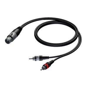 ProCab signalkabel XLR hun > 2 x RCA - 3 m