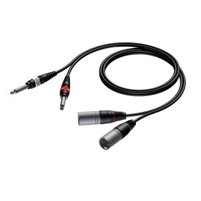 ProCab signalkabel 2 x XLR hun > 2 x Jack - 1,5 m