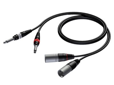 ProCab signalkabel 2 x XLR han > 2 x Jack