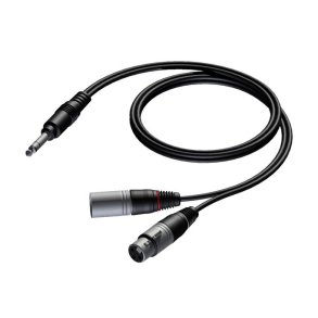 ProCab insert kabel XLR han & hun > Jack stereo