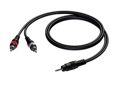 ProCab adapterkabel MiniJack 3,5 mm stereo > 2 x RCA
