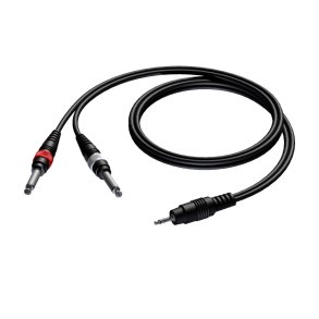 ProCab MiniJack 3,5 mm stereo > 2 x Jack - 1,5 meter