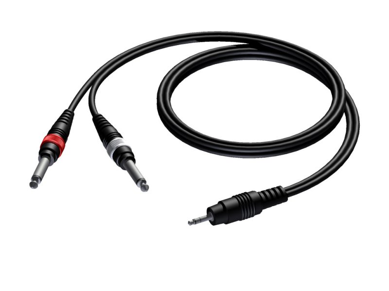 ProCab MiniJack 3,5 mm stereo > 2 x Jack - 3 meter