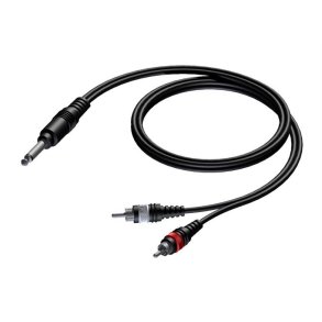 ProCab split kabel Jack mono > 2 x RCA - signalkabel
