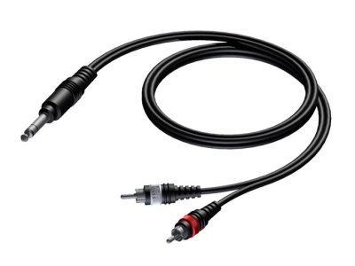 ProCab split kabel Jack stereo > 2 x RCA - insert-kabel 