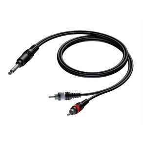 ProCab split kabel Jack stereo > 2 x RCA - insert-kabel 