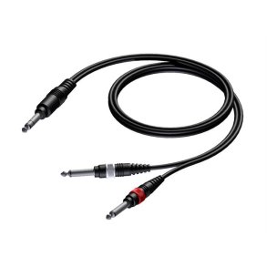ProCab splitkabel Jack stereo > 2 x Jack - insert-kabel