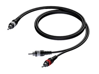 ProCab RCA han > 2 x RCA han - signalkabel 1,5 meter