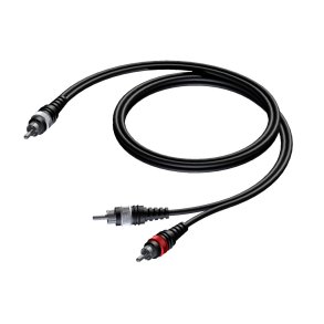 ProCab RCA han > 2 x RCA han - signalkabel 1,5 meter