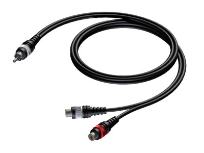 ProCab RCA han > 2 x RCA hun - signalkabel 0,25 meter
