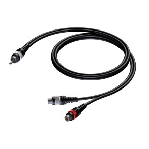 ProCab RCA han > 2 x RCA hun - signalkabel 0,25 meter