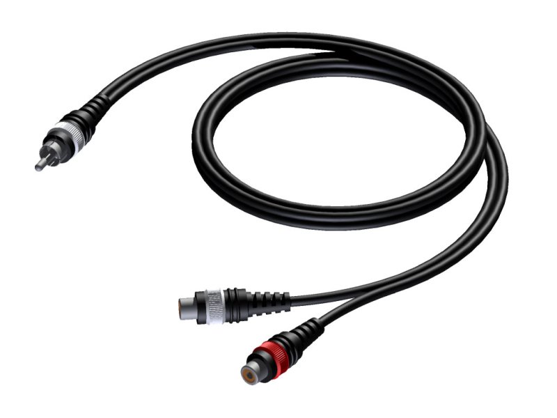ProCab RCA han > 2 x RCA hun - signalkabel 0,25 meter