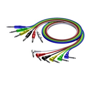 ProCab stereo jack/jack vinkel kabel s�t i 6 farver