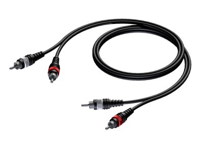 ProCab 2 x RCA han > 2 x RCA han - signalkabel 3 meter