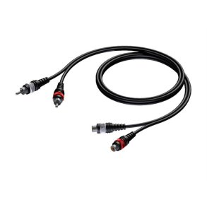 ProCab Phono forl�ngerkabel 2 x RCA hun > 2 x RCA han