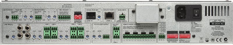 Cloud Zonemixer og forstrker 4 x80W, 6 Line og 2 Mic input