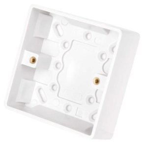 Cloud v�gboks 1 gang underlag 25 mm dyb Hvid