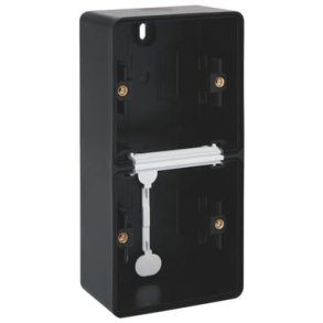 Cloud v�gboks 2 gang underlag 45 mm dyb, Sort