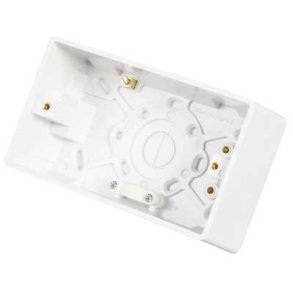Cloud v�gboks 2 gang underlag 47 mm dyb Hvid