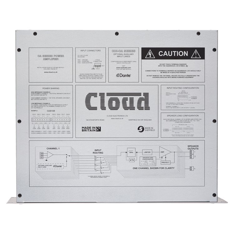 Cloud CA2500 Digital Forstrker 2 x 500 W 4 Ohm og 100 Volt