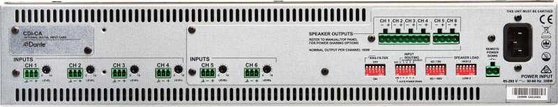 Cloud CA6160 Digital Forstrker 6 x 160 W 4 Ohm og 100 Volt