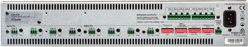 Cloud CA8125 Digital Forstrker 8 x 125 W 4 Ohm og 100 Volt