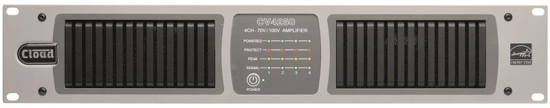 Cloud CV4250 Digital DSP Forstrker 4 x 250W, 4 Ohm, 100 Volt
