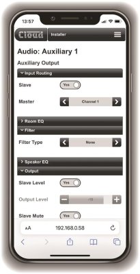 Cloud CV4250 Digital DSP Forst�rker 4 x 250W, 4 Ohm, 100 Volt