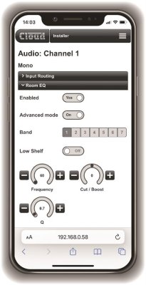Cloud CV8125 Digital DSP Forstrker 8 x 125W, 4 Ohm, 100 Volt