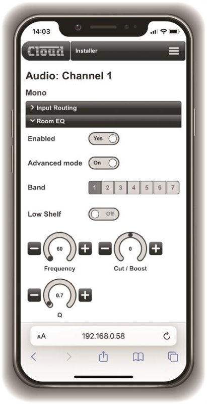 Cloud CV8125 Digital DSP Forstrker 8 x 125W, 4 Ohm, 100 Volt